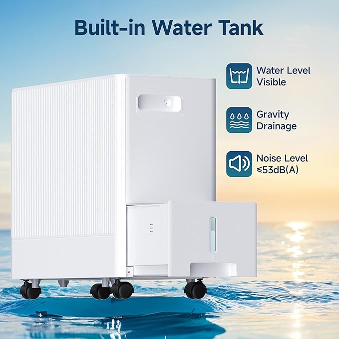 35 Pints Dehumidifier for Basement with Drain Hose,3000 Sq.Ft Dehumidifiers for Home,With 24-Hour Timer Function,Automatic Defrost,Multiple Dehumidification Modes,Suitable for Large Rooms - Image 5