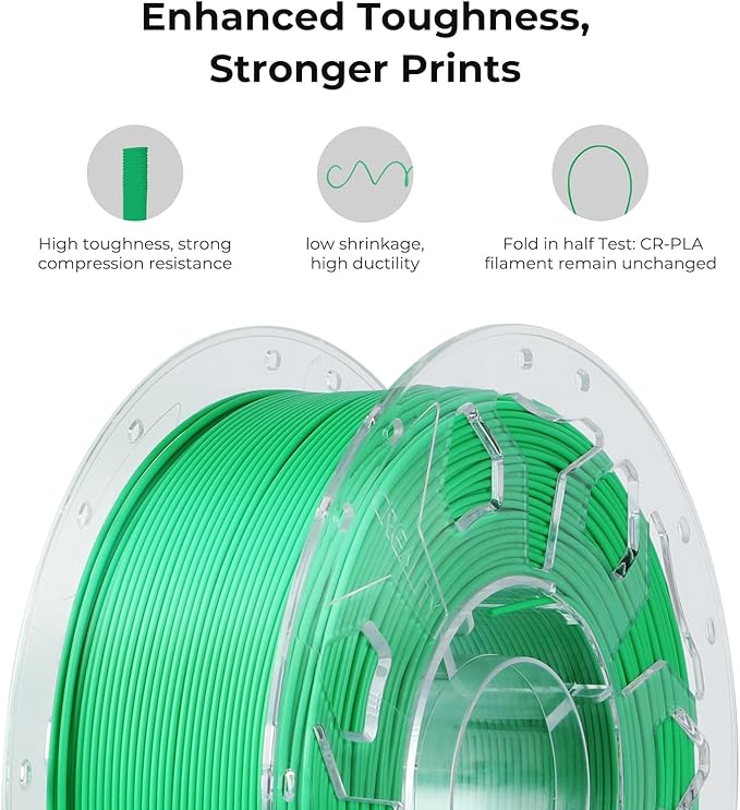 Creality PLA Filament 1.75mm Red, 3D Printer Filament 1kg (2.2lbs) Spool, High Toughness & Warp-Free, Dimensional Precision ±0.03mm, Printing Filament for All FDM 3D Printers - Image 2
