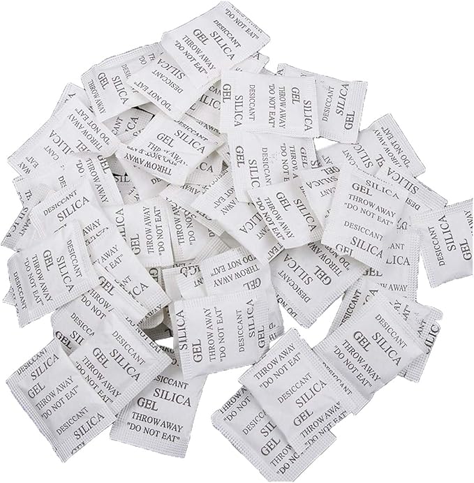 100 Pack Silica Gel Desiccant Moisture Absorber Dehumidifier by Cozylkx