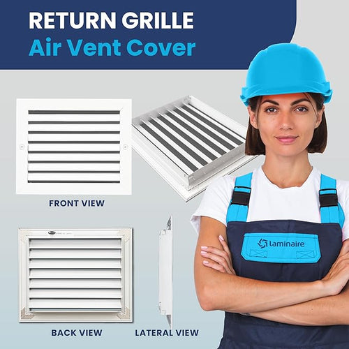 10x8 Inch (Duct Opening) Air Return Vent Cover Decorative – Premium Aluminum AC Vent Cover for Ceiling & Wall, Rustproof Grille, Ideal for Home HVAC Grille, Durable & Easy to Install by ACLAMINAIRE - Image 2