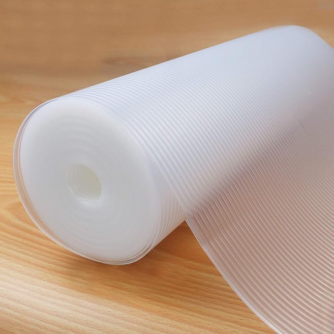 Shelf Liner, Non-Slip Cabinet Liner, Washable Oil-Proof for Kitchen Cabinet, Shelves, Refrigerator, Storage, Desks, 14 Inches x 20 FT, Non Adhesive Drawers Liner… (14 Inches x 20 FT) by Glomen