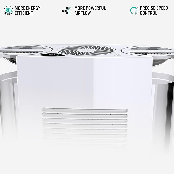 Vornado EVDC500 Energy Smart Evaporative Humidifier with Automatic Shut-off, 2 Gallon Capacity, LED Display, SimpleTank for Easy Fill and Cleaning, Dual Tank, Electronic Humidistat, 4 Fan Speeds - Image 4