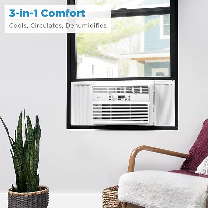 Midea 12,000 BTU EasyCool Window Air Conditioner, Dehumidifier and Fan - Cool, Circulate and Dehumidify up to 550 Sq. Ft., Reusable Filter, Remote Control - Image 3