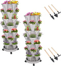 DUNCHATY Stackable Vertical Garden Planter, 7 Tier Herb Planter Pots, Indoor/Outdoor, Gray by DUNCHATY