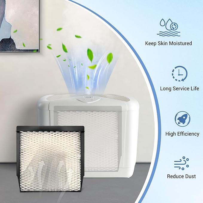 1040 Wick Humidifier Filter Replacement for Essick Air AIRCARE Humidifier Filter B40 B40-C 3D6 100 5D6 700 7D6-100 E35000 CM330AWHT CM330DWHT, Humidifier Filters Fit Moist Air MA0300 (2 pcs, white) - Image 4