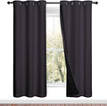 NICETOWN Full Shade Curtain Panels, 37" Wide x 70" Long, Greyish Purple, Pair of Thermal Insulated & Energy Efficiency Blackout Drapes for Living Room, Lined Silky Performance Window Dressing by NICETOWN