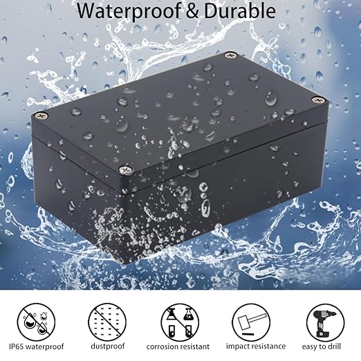 2 Packs Junction Box IP65 Waterproof ABS Plastic Electrical Project Case Power Junction Boxes, Project Box with 8 PCS M16 Cable Glands 3.94x2.68x1.97 inch(100x 68 x50 mm) - Image 7