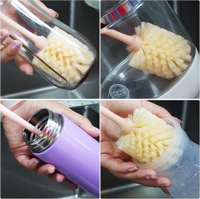 Long Bottle Brush, 12.59 in Bendable Cleaner Brushes for Cleaning Neck Beer Bottles, Wine, Baby Bottles, Water Bottles, Tumblers, Flask, Bird Feeder, Vase, Pipes and Brewing Supplies White/1Pack - Image 7