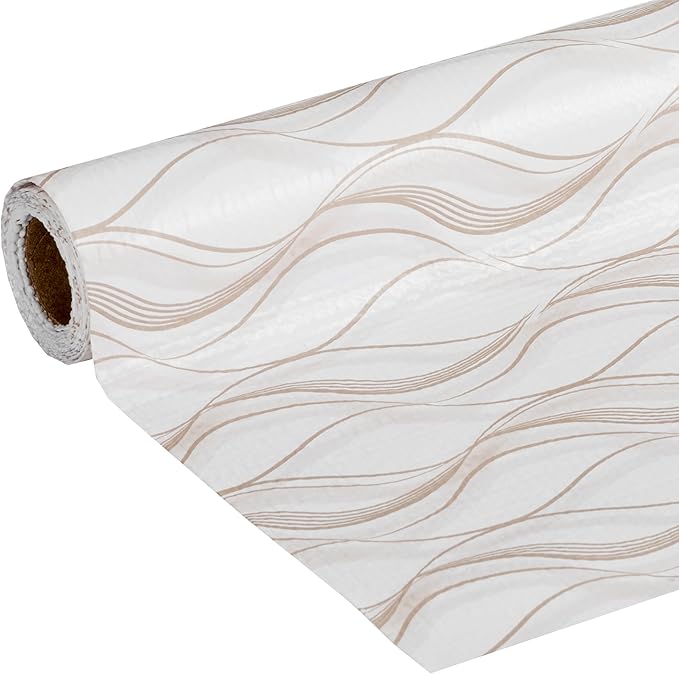 Smooth Top EasyLiner for Cabinets & Drawers - Easy to Install & Cut to Fit - Shelf Paper & Drawer Liner Non Adhesive - Non Slip Shelf Liner - 20in. x 6ft. - 6 Roll Project Pack - Taupe Svelte - Image 2