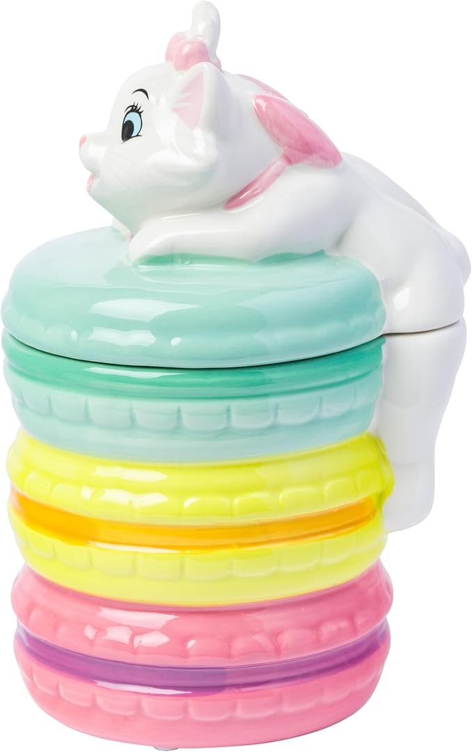 Silver Buffalo Disney The Aristocats Small Sculpted Ceramic Snack Jar Featuring Marie, 4” x 4.85” x 7.3” - Image 4