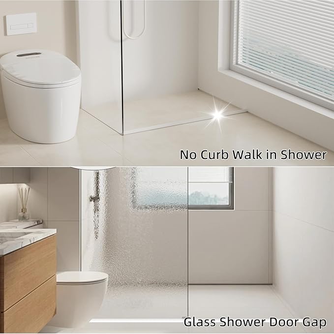 39 inch Water Barrier for Sink, Silicone Rubber Kitchen Water Splash Guard, Bendable Corner Dam Water Retaining Strip for Countertop,Shower, Bathroom,Frameless Shower Threshold Door Bottom Seal Strip - Image 5
