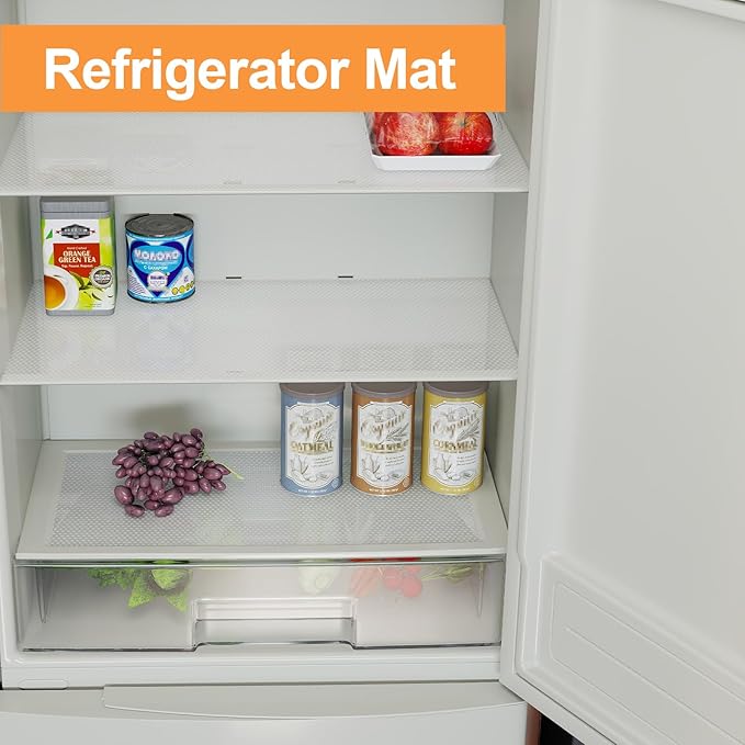 Clear Shelf Liner for Kitchen Cabinets: Translucent Easy to Cut Drawer Mat - Waterproof Cupboard Liner for Pantry Shelves Fridge 17.7" x 96" - Image 4
