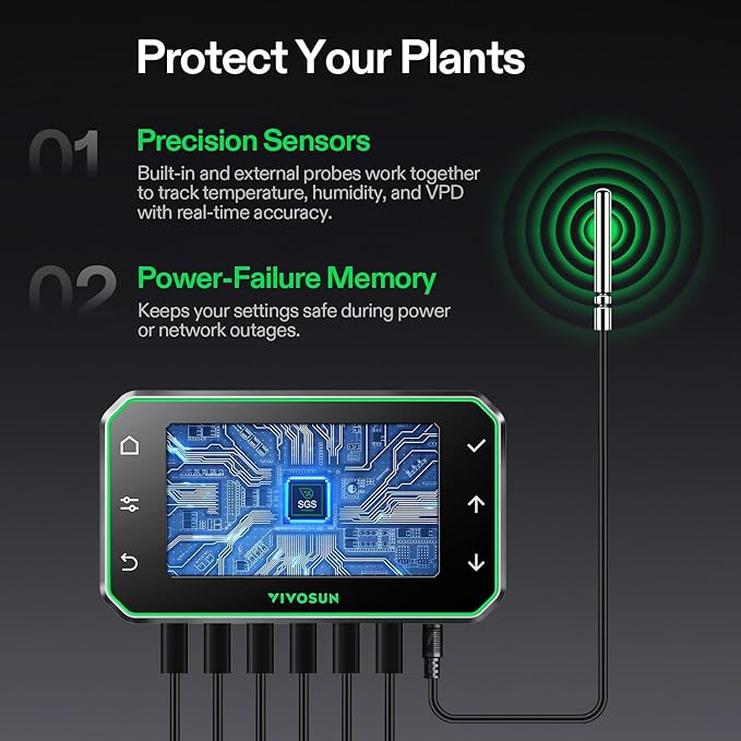 VIVOSUN GrowHub Controller E42A+ for Grow Tent, Smart Environmental WiFi-Controller with Temperature, Humidity, VPD, Timer, Cycle, Schedule Controls, Cooling Ventilation Lighting Programming - Image 7