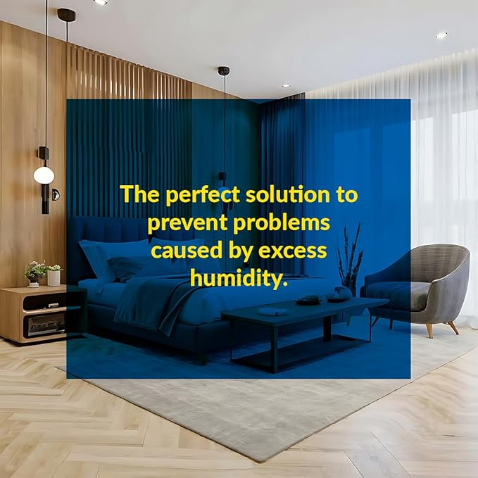 HUMYDRY Moisture Absorber Dehumidifier for Home, Smart Pack of 2 Dehumidifiers of 15.9oz with 4 Refills, No Electricity, Reusable Moisture Absorbers for Bedroom, Kitchen, Safes, RV, Boat, Basements - Image 5
