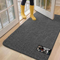 GORILLA GRIP SOAKSTOPPER Dog Door Mat, 60x36 Machine Washable Rug Absorbent Doormat Captures Moisture Mud Dirt, Quick Dry Soft Chenille Entryway Rugs Indoor Entrance Mats for Dog Paws, Charcoal by GorillaGrip