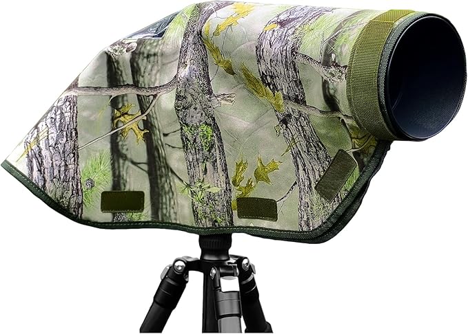 Camera Rain Cover with Openable Viewing Window & Strap Mountable Design,Waterproof Camera Raincoat Sleeve Protector (L) by XAMOREST