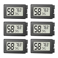 6 Pack Mini Hygrometer Indoor Humidity Meter, Small Digital Thermometer Humidity Gauge Meter, Indoor Thermometer Hygrometer Monitor Fahrenheit (℉) for Thermostat Reptile Tank, Mason Jars by Unknown