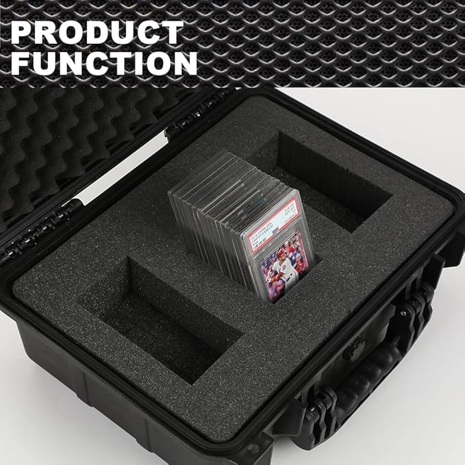 G-PLUS Graded Card Storage Box Compatible with BGS PSA SGC FGS Weatherproof Graded Sports Trading Cards(Large, Orange & Black) Trading Card Storage Box - Image 8