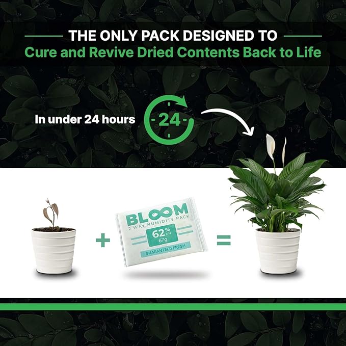 Bloom 62% Humidity Packs by Herb Guard - Pack of 4 x 67g Guaranteed to Keep Up to 1 LB Fresh for Months & Revive Dry Contents Back to Life - Image 3