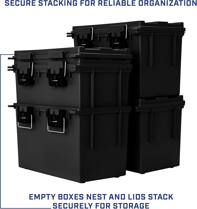 Sheffield 12773 XL Storage Bins With Lids, 2-Pack Stackable Storage Bins, Made in USA, Lockable and Water-Resistant Containers with Lids, Plastic Containers for Home, Classroom, and Dorm - Image 8