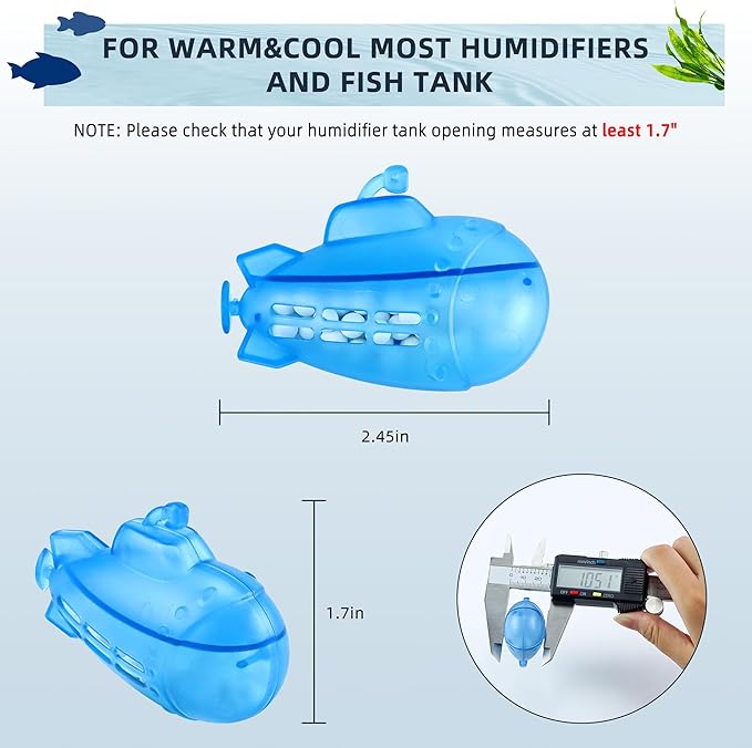 AMI PARTS Humidifier Cleaner Float Submarine for Warm&Cool Most Humidifiers and Fish Tank, Purifie Water, Soften Hard Water, Prevents Hard Water Build-Up, Universal Humidifier Tank Cleaner (6 Pack) - Image 4