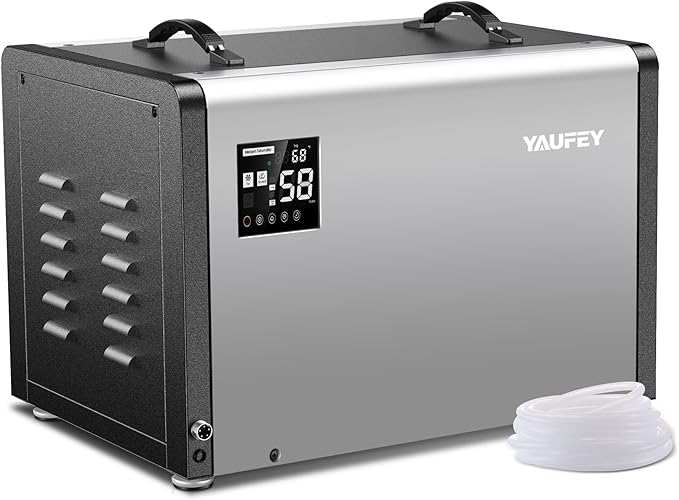 Yaufey 158 Pints Commercial Dehumidifier with Pump and Drain Hose for Crawlspace, Basements, Industrial Space, large room for Space up to 7500 Sq. Ft. - Auto Defrost, 5-Year Quality Coverage by Yaufey