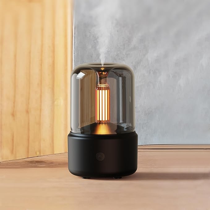 LONCIN Essential Oil Diffuser, 150ml Aromatherapy Diffuser with Auto Shut-Off Function, Ultrasonic Diffusers for Essential Oils, Cool Mist Humidifier with Warm Lights, for Home & Office-Black by Unknown