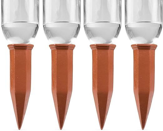 Modern Innovations Ceramic Terracotta Self Watering Spikes (4 Pack) Vacation Automatic Plant Waterer Devices, Indoor/Outdoor Planter Insert, Terra-Cotta Stakes for Potted Plants, Auto-Water System - Image 3