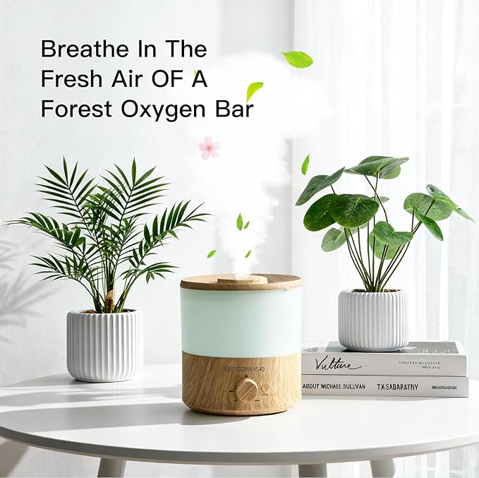 MEGAWISE 2025 Upgraded Ultrasonic Cool Mist Humidifier - 1.5L Capacity, Whisper-Quiet & Adjustable Mist, Auto Shut-Off Safety Feature – Perfect for Home, Office, Baby Nursery & Bedroom - Image 2
