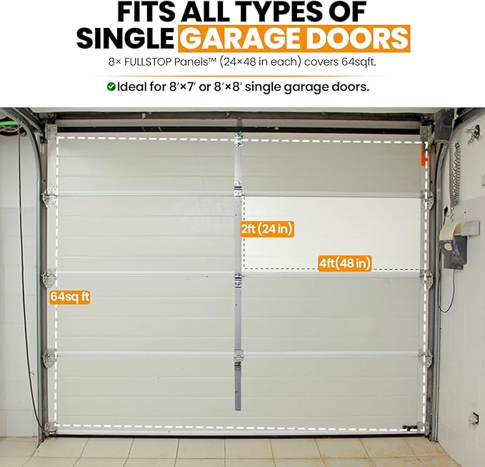 BEEST FULLSTOP Garage Door Insulation Kit - 16x7 & 16x8ft Single Garage Door Insulation Panels - 16 Pre-Cut 24x48 Foam-Core Panels w/ Tape, Cutter & Squeegee - Easy DIY For Instant Temperature Control - Image 8