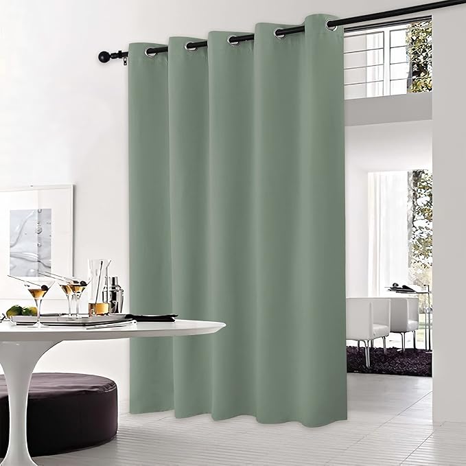 NICETOWN Sage Green Bedroom Blackout Curtain Panel, 1 Panel, 70 x 84 inch, Privacy Window Thermal Insulated Blackout Drape/Drapery for Loft, Guestroom - Image 2