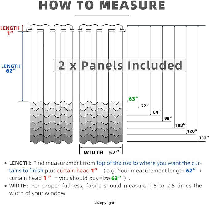 Outdoor Indoor Curtains W52 x L108 for Patio - Weather-resistant Window Panels Privacy Protect Grommet Top Thermal Insulated Home Curtain for Porch Pergola Lawn Garden Hot Tub Area (2 Panels) - Image 5