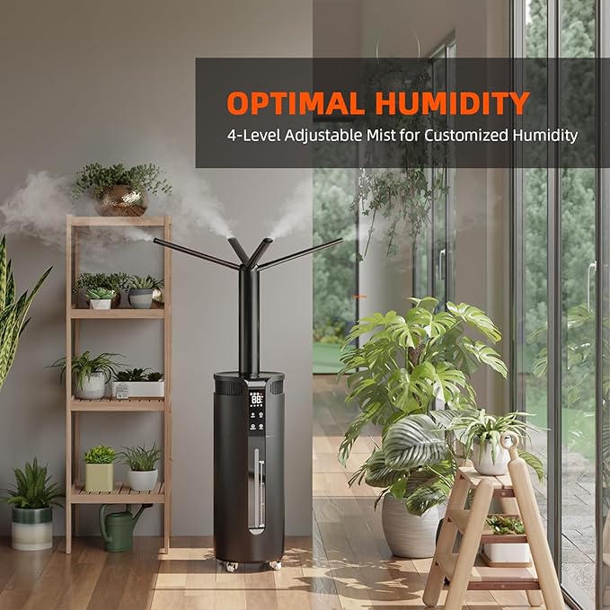 Spider Farmer 16L/4.2Gal Humidifier 1400ML/H Output for Grow Tent 2000 Sq.ft Large Room Plant Multi Extendable Hoses Splicing and Humidity Sensor Probe Cool Mist Quiet for Bedroom Greenhouse Indoor - Image 4