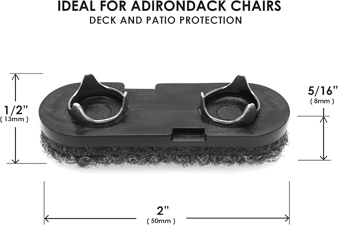 Slipstick GorillaOutdoor Berber Glides for Adirondack Chairs & Outdoor Furniture Feet (8 Pack) Tap on Outdoor Floor Protectors for Deck, Patio & Porch - Image 5