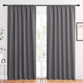 NICETOWN Blackout Curtain Panels for Window - Thermal Insulated Rod Pocket Blackout Drapes/Draperies for Dining Room (2 Panels, W62 x L84 inches, Grey) by NICETOWN