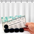 Powerful Anti-Billowing Magnetic Shower Curtain Weights for Splash-Free Bath Experience - 360° Silicone Wrapped - Will Never Rust - Heavy Magnets Prevent Curtain Liners from Blowing | 4 Pairs | Black by HMmagnets