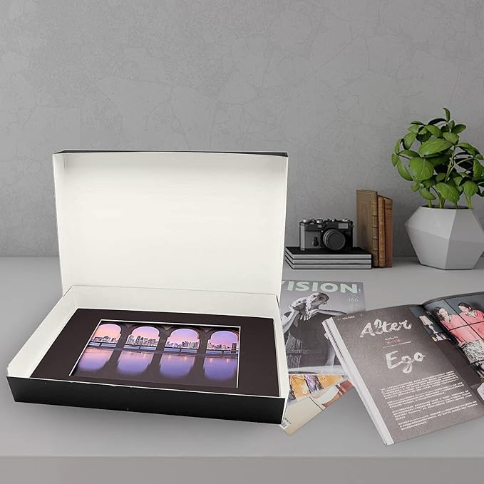 Lineco Museum Archival Storage Box, 16.75x20.75x3 in. Drop Front Design. Acid-Free with Metal Edge. Organize Photos, Pictures, Prints, Documents, Crafts, DIY. Black, 1 Pack - Image 7