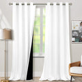 BGment White Blackout Curtains 108 Inches Long for Living Room 2 Panels, Thermal Insulated Grommet 100% Light Blocking Curtains&Drapes for Bedroom Tall Window with Privacy Liner, 52 Inch Wide Each by BGment