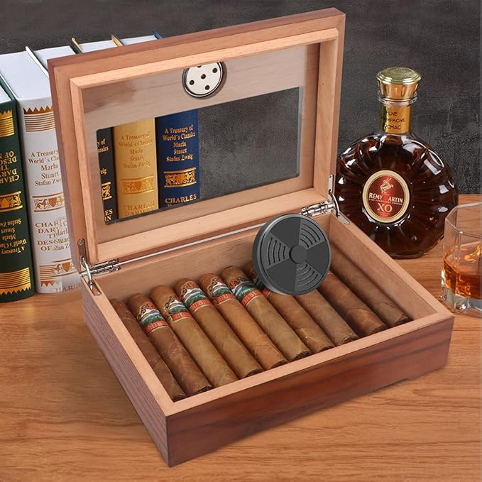 TISFA Cigar Humidifier, Adjustable Cigar humidor humidifiers, Black Round Humidor Humidifier - Image 7