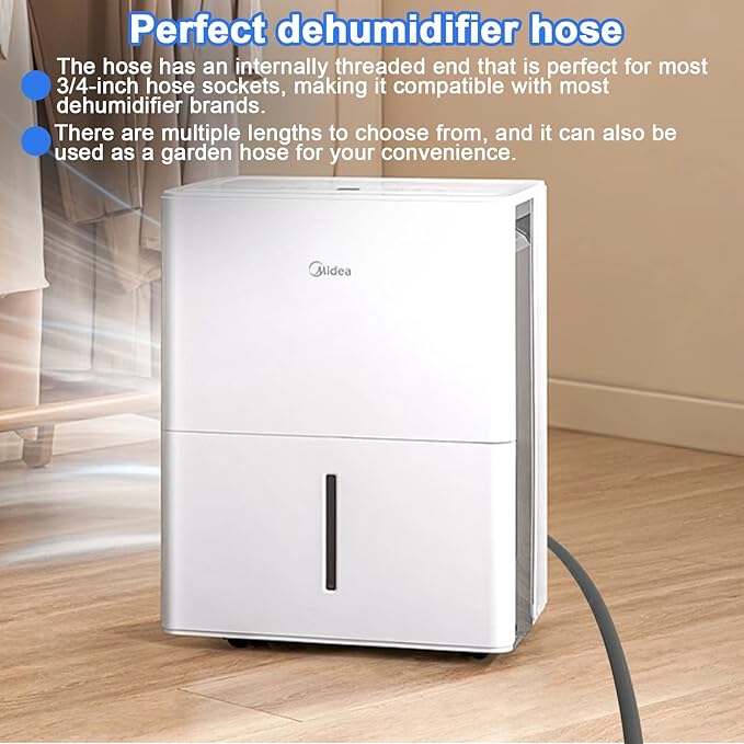Dehumidifier Drain Hose 3/4 Inch FHT Connection, With Brass Joint To Prevent Water Leakage, Fully Compatible With Most Of Dehumidifiers，8ft - Image 6
