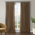 TWOPAGES Luxury Velvet Curtain Pinch Pleated Chocolate Curtain 84 inch Long Thermal Insulated Blackout Drapes for Bedroom Living Room Indoor Window (1 Panel,Chocolate,52Wx84L) by TWOPAGES