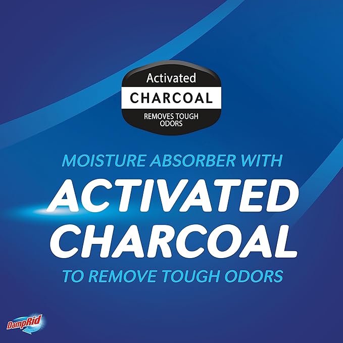 DampRid Fragrance Free Disposable Moisture Absorber with Activated Charcoal, 18 oz (Pack of 3) Moisture Absorber & Odor Remover, Lasts Up To 60 Days, No Electricity Required - Image 2