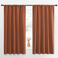 NICETOWN Blackout Curtains and Drapes - Thermal Insulated Solid Rod Pocket Blackout Draperies/Panels (Burnt Orange, 1 Pair, 52 by 63 inches) by NICETOWN