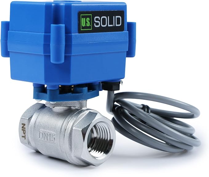 U.S. Solid Water Leak Detector - Water Alarm Leak Detect System with 1/2” Automatic Shut-Off NSF Certified 304SS Motorized Ball Valve, Controller and 3 Sensors and Sound Alarm - Image 3