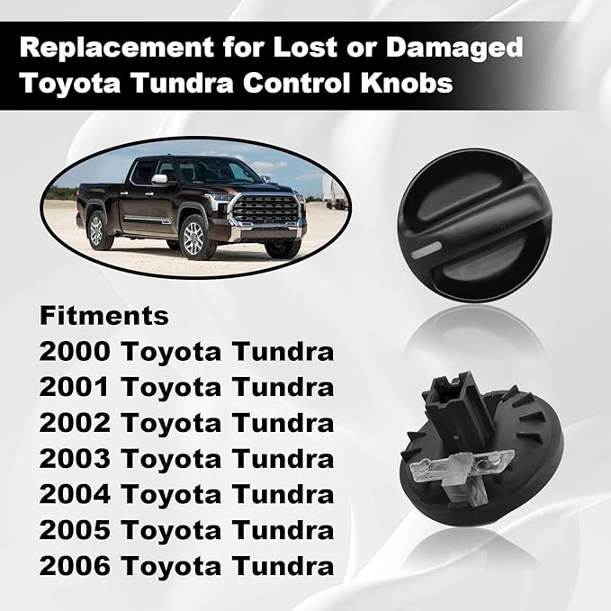 3Pcs AC Heater Blower Fan Control Knob Compatible with 2000 2001 2002 2003 2004 2005 2006 Toyota Tundra Climate Control Knob 55905-0C010 - Image 5