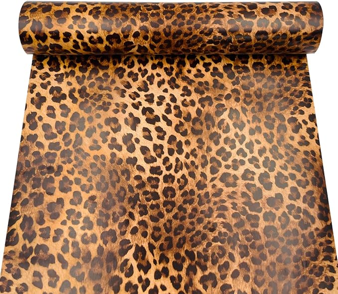 Sexy Leopard Print Self-Adhesive Shelf Drawer Liner Moisture Proof PVC Mat 45x300cm by Unknown