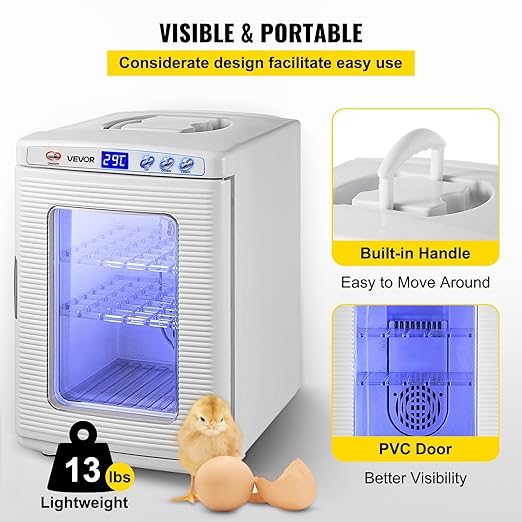Happybuy White Reptile Incubator 25L Scientific Lab Incubator Digital Incubator Cooling and Heating 5-42°C Reptile Egg Incubator 12V/110V Work for Small Reptiles - Image 5