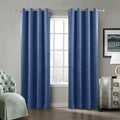 ChadMade Blackout Lined Premium Velvet Curtain Ocean Blue 72Wx84L Inch (1 Panel), Eyelet Grommet for Livingroom Bedroom Theater Studio, Leon Collection by ChadMade