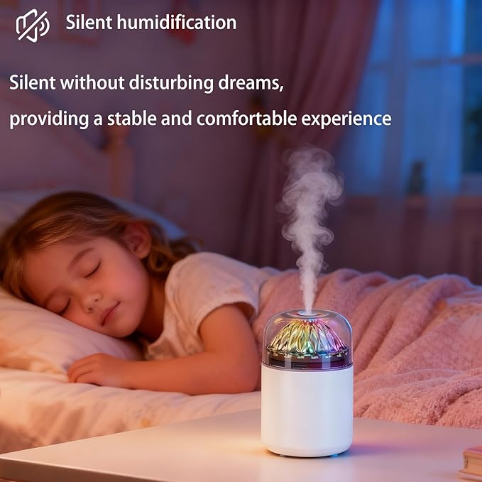 Mini Personal Cool Mist Humidifier-Humidifier for plants with led lights,usb portable air humidifiers ultra-quiet, Suitable for Babies, Kids, Indoor, Bedroom, Office, Car, Travel - Image 4