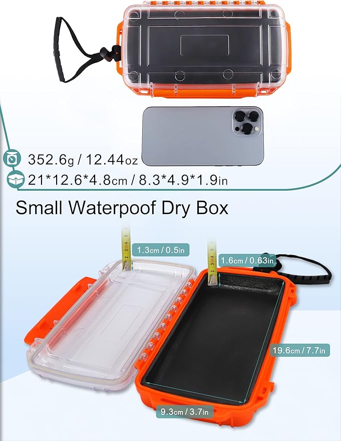 Avlcoaky Dry Box Waterpoof Dry Box Small Dry Box Waterproof for Boat Waterproof Containers Kayak Dry Storage Box - Image 2